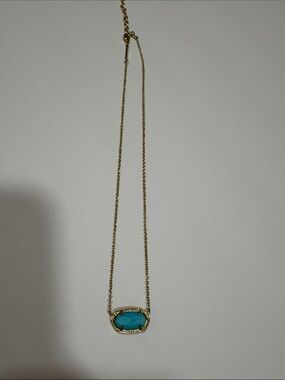 Kendra Scott Gold Chain Turquoise Pendant Necklace - Women Jewelry
